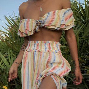BNWT Suboo playhouse ruffled crop top